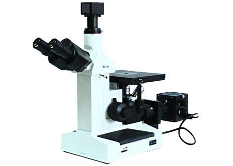 Trinoküler Ters Optik Mikroskop Biyolojik PL L40X WF10X Halojen Lamba