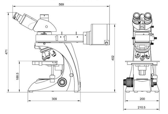 50X 1000X Binoküler Optik Metalurjik Mikroskop Tinoküler Parlak Karanlık Alan