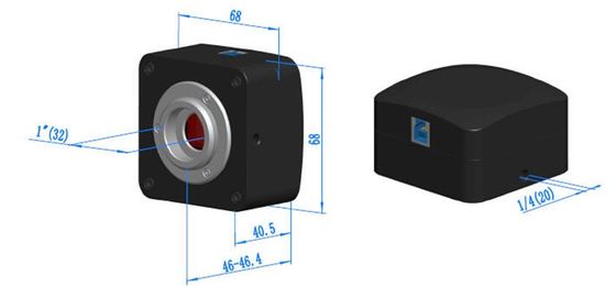 101,2 FPS Cmos USB Mikroskop Kamera 640x480 Donanım Çözünürlük Aralığı 3M Piksel