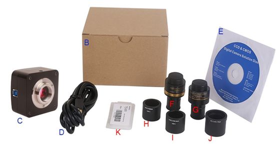 101,2 FPS Cmos USB Mikroskop Kamera 640x480 Donanım Çözünürlük Aralığı 3M Piksel