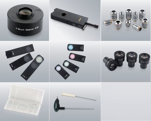 Yarı Apokromatik Optik Metalurjik Mikroskop Objektif 400x Trinoküler Kafa